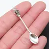 56x 11mm 2,8g liga multicolorida acessórios de joias DIY suprimentos para a vida Pingente de colher coroa