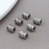 Contas de Malha de Aço Inoxidável, Contas Furadas, Contas Furadas com Furo Grande, Contas Espaçadoras Tubulares Longas, Acessórios para Pulseira Colar Joias DIY