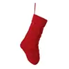 Calcetines de Navidad de punto de color liso transfronterizos, bolsas de regalo grandes para niños, bolsas de regalo decorativas, adornos para el árbol de Navidad