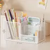 Porta-Canetas de Mesa Estilo Simples Adequado para Mesas de Estudante Caixa Organizadora de Papelaria em Grade Simples Armazenamento Multifuncional Bom Item