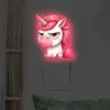 Xino Yg-B124 Pegatinas Luminosas de Unicornio de Dibujos Animados Rosas Autoadhesivas y Removibles para Decoración de Pared de Habitación Infantil y Dormitorio