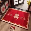 Capacho Vermelho Festivo e Grandioso para Hall de Entrada, Uso em Casa Nova, Porta de Entrada, Resistente à Sujeira, Fácil de Limpar, Tapete de Pé