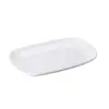 Pratos retangulares de plástico melamina branco, semelhantes à porcelana, para servir pratos de hot pot, rolinhos de arroz, espetinhos e churrasco