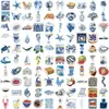 100 Desenhos Animados Azuis Estilo Ins Graffiti Estético Adesivos de PVC Decoração DIY Guitarra Caderno Mala