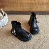 Botas Infantis 2026 Nova Moda Outono Inverno Botas Martin para Crianças Com Veludo Quente Botas Curtas de Pequena Princesa Botas Individuais