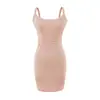 Elegante y con curvas figura camisola vestido para mujer, verano entallador de cintura cola de pez bodycon falda larga, vestido tipo tank top elástico