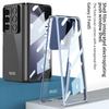 Adequado para Samsung ZFold5 dobrável Phone Case Electroplated Push Window Lens All-inclusive Trendy Brand Drop-resistant Capa protetora transparente