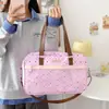 2026 Nuevo Lindo Estampado de Lunares y Estrellas Estilo Japonés Gran Capacidad Bolso de Hombro de Nicho para Viajes Diarios Bolsa de Mano Bidimensional