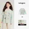 Pudding Haru Estilo Dibujos Animados Bloques de Color Camiseta Falsa de Dos Piezas Manga Larga 2026 Verano para Niñas Delgado Top Protector
