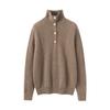 Suéter de Cachemira de Cabra Otoño/Invierno 2025 Cuello Alto Semiabierto Casual Versátil para Mujer, Suéter Grueso de Punto Elegante y de Moda Capa Base