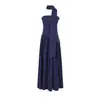 Exportación Transfronteriza Ropa de Mujer Verano 2025 Estilo Europeo y Americano Vestido Tubo de un Hombro con Tira en la Cintura para Mujer H525090