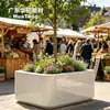 Vaso de Flores de Cimento Leve Pendurado Fictício Calha de Flores para Paisagismo Externo Jardim Comunitário Plantas Verdes Caixa de Flores de Concreto Personalização