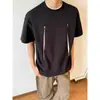 Camiseta de Retazos Desconstruidos de Nuevo Diseño Minimalista de Moda para Hombre, Camisa de Manga Corta para Hombre Estilo Harajuku Americano de Verano