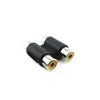 Conector de áudio 2RCA passagem direta cabeça dupla Lótus cabeça dupla Lótus 2AV passagem direta RCA passagem direta