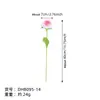 Ramo de rosas transfronterizo tejido a mano para el Día de San Valentín, rosa tejida a ganchillo, rosa roja vino, flor artificial eterna