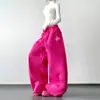 Pantalones de chándal casuales holgados para estudiantes, de cintura alta, adelgazantes, gruesos, para mujer, tendencia Otoño e Invierno 2025