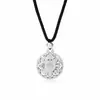 Colgante Brújula de Ocho Tesoros Estilo Chino Popular Vintage Colgante Flor de Loto para Mujer Collar de Pareja Hombres Filigrana Hueca