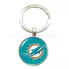 Venda direta da fábrica NFL 32 logotipos de time pedra do tempo liga chaveiro pingente de carro bolsa em estoque