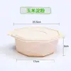 Caja de Almuerzo Desechable de Almidón de Maíz Caja de Almuerzo Biodegradable para Llevar Caja de Almuerzo Empaquetada Bol para Sopa Base de Almidón