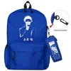 Mochila de dibujos animados de dos piezas, bolsa para portátil, bolsa de almacenamiento