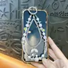 Cadena Creativa Nueva de Cereza de Cristal con Cuentas para Teléfono Móvil Llavero Moda Tendencia Femenina Colgante de Bolso Accesorios para Funda de Teléfono Móvil