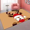 Tapetes de Piso de Dibujos Animados Navideños Transfronterizos para Uso Doméstico Alfombra Festiva Roja para Sala de Estar Dormitorio Cabecera Tapetes de Piso Antideslizantes