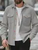 Cárdigan de punto para hombre, nuevo, con cuello alto y botones, manga larga, ropa de abrigo, moda casual, color liso, versátil, chaqueta de ropa para hombre