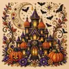 Pintura de diamantes y perlas temática de alienígenas para Halloween transfronterizo, con lindos fantasmas, gatos negros y calabazas. Pintura de pegatinas hecha a mano DIY, al por mayor
