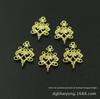 DIY acessórios de jóias de cobre fundido 19 * 11mm torção de cobre fundido pequeno pingente pingente brincos pingente pingente
