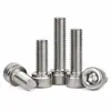 Tornillos de Cabeza Hexagonal de Acero Inoxidable 304, Tornillos Mecánicos, Pernos de Cabeza Cilíndrica y Cabeza Cóncava, Varillas Roscadas Extendidas, Rosca Completa y Media Rosca, En Stock