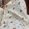 Novo Estilo de Primavera Vestido de Noite para Menina, Vestido de Manga Longa, Pijama Fofo de Urso Floral, Pode Ser Usado Fora de Casa como Vestido de Noite para Casa