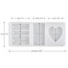 Molde rectangular para colgante de amor, bricolaje, cristal epoxi con agujero, collar de amor, pendientes rectangulares, molde de silicona
