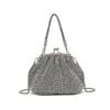 Bolso de Noche Estilo Francés 2026 con Pedrería, Bolso de Hombro Versátil, Bolso Cruzado de Hombro Moderno y de Moda