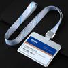 Dezhi Juego de Tarjetas de Identificación de Metal Horizontal Insignia Tarjeta de Trabajo Lanyard Juego de Tarjetas Tarjeta de Fábrica Tarjeta de Trabajo Tarjeta de Empleado Cuerda para Colgar