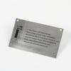 Placa de Aluminio al por Mayor Acero Inoxidable Cepillado Placa de Aluminio Estampado Logotipo de Marca Registrada de Metal Aleación de Zinc Corrosión Letrero Letras Placa de Nombre