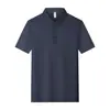 Camisa Polo de Seda Helada de Verano sin Costuras Cuello Camisero Personalizable Ropa de Trabajo para Hombres y Mujeres Solapa Mangas Cortas Logo Bordado