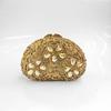 Jxl Bolso de Noche Nuevo con Incrustaciones de Diamantes Bolso de Mano Clutch de Metal Calado con Diamantes Bolsos para Mujer