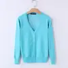 Fabricante Primavera y Otoño 2024 Estilo Coreano Prendas de Punto Nuevas Ropa de Punto para Mujer Cárdigan Chal Manga Larga Cuello en V Corta Exterior