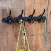 Artesanías de Hierro Fundido Vintage Estilo Europeo Arte en Hierro Ganchos para Abrigos y Sombreros Decoraciones de Pared para Bares, Clubes, Patios y Decoración del Hogar