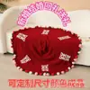 Produto Acabado: Manta Flor de Rosa Pura Feita à Mão, Manta de Cachemir Sintético, Manta de Tricô, Manta Degradê, Auspiciosa para o Ano do Cavalo, em Estoque