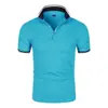 Nueva camisa POLO de verano transfronteriza para hombre 2022, de manga corta, color liso, versátil, elegante, informal y versátil