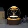Luminária de Noite Criativa Bola de Cristal Gravada a Laser 3D Atacado Presente Ornamento de Bola de Vidro Luminosa para Quarto de Namorado e Namorada