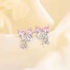 Aretes de Lazo Starlight de Circonita S925 para Mujer Diseño Nicho Aretes Elegantes de Alta Moda