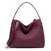 Exclusivo transfronteiriço para o AliExpress: Bolsa de ombro grande de trama para mulheres, bolsa tote para o trabalho, bolsa de axila, bolsa transversal de material fosco vintage