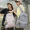 Mochila de Estilo Coreano Ins de Moda con Apariencia Fresca para Estudiante de Secundaria 2026 Verano Cuadros Pareja Mochila Casual de Viaje