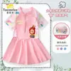 Traje de baño de secado rápido con protección solar para niñas, estilo caricatura, bañador de una pieza para aguas termales, conjunto de bañador tipo vestido de princesa, moderno