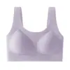 Sujetador Invisible de Reúne Sin Costuras Estilo Chaleco para Mujer Copas Fijas Inalámbricas Transpirable Cómodo Ropa Interior Anti-Caída