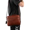 Comércio exterior Novos Homens e Mulheres Crossbody Bolsa Top Layer Couro Bolsa Bolsa de Ombro Negócios Multifuncional Coleção de Dinheiro Maleta