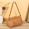 Bolsa Simples Rômbica para Axila Bolsa Transfronteiriça Feminina Fashionável Versátil Bordada Portátil de Ombro com Porta-Moedas Redondo