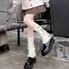 Cubrepiernas Millennium calcetines de chica caliente y2g cultura asiática Lolita lazo calcetines huecos para pantorrilla calcetines de felpa cubierta para pie